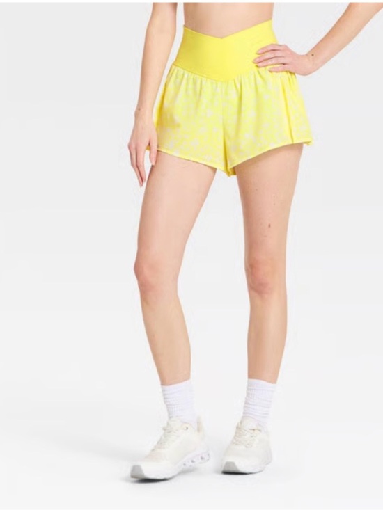 JoyLab Pants - JoyLab Women's Crossover Waistband High Rise Pleated Shorts XXL